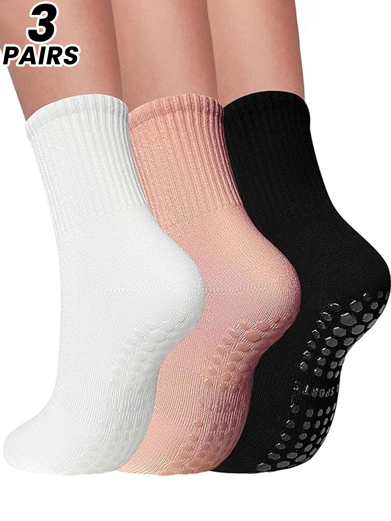 Grip Sock Yoga - 3 pares de calcetines profesionales de